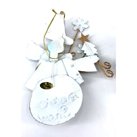 Santa Holding Branch With Birds and Snowman Metal Ornaments Wall Decor Lot of 2 - Picture 5 of 6